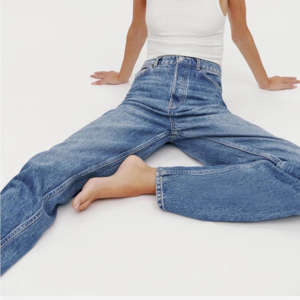 Reformation Blue Straight Leg Jeans Timeless Style